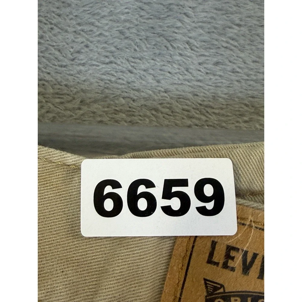 Levis Jeans Mens 32x32‎ Tan Khaki 508 Regular Fit Taper Leg White Tab *flaw*